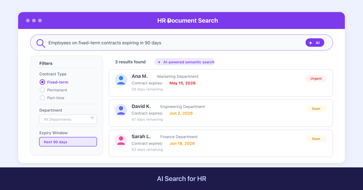 AI Search for HR: Track Expiring Fixed-Term Contracts