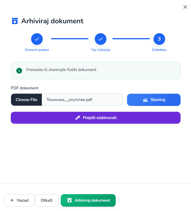 Potpišite i arhivirajte
